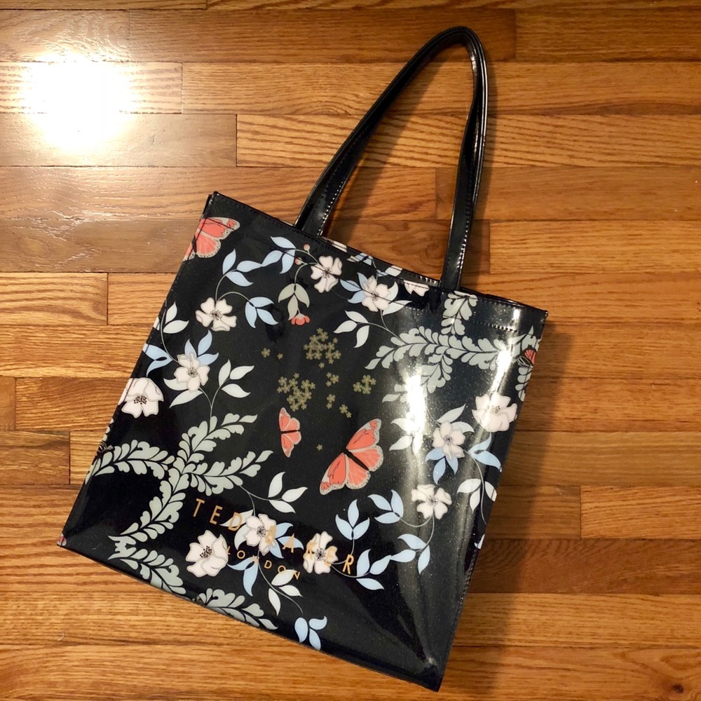 Ted Baker Navy Floral Icon Tote